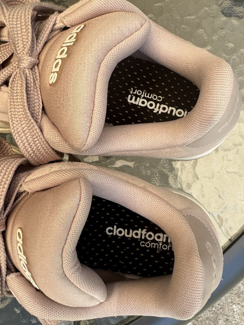 ADIDAS Blush/Muted Pink and Cream Cloudfoam Sneaker, Size US 9 Women's - Picture 4 of 7